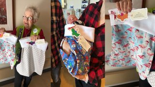 Los voluntarios las donan a la unidad de maternidad.