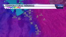 Temperaturas mínimas en los condados Salt Lake y Utah