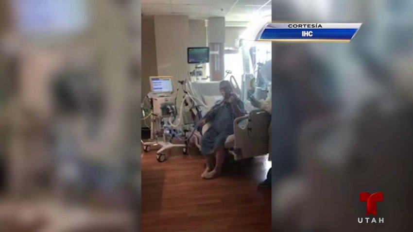 Emotiva despedida de exprofesor de violín de Utah que salió del hospital tras luchar con el COVID-19