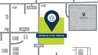 El Templo de Ephraim Utah se construirá en un sitio de 9.16 acres ubicado en la intersección de 200 North y 400 East en Ephraim.