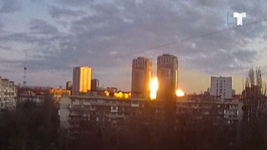 En video: bombazos rusos impactan zona residencial en Kiev