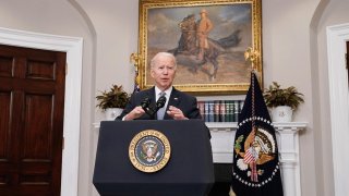 El presidente Joe Biden durante el anuncio, en la Casa Blanca, el jueves.