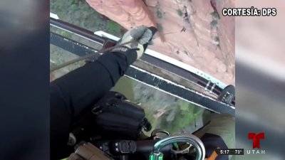 Captado en video: rescatan a escalador de acantilado en el Parque Nacional Zion