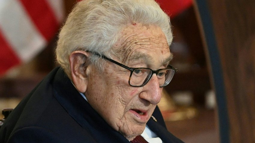 Former US Secretary of State Henry Kissinger attends a luncheon at the US State Department in Washington, DC, on December 1, 2022.