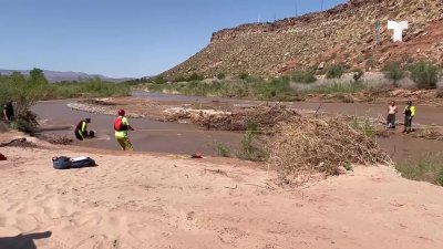 Captado en video: así rescataron a padre e hijo de un río en St. George