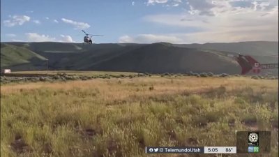 Rescatan a dos bomberos en medios de varios incendios forestales en Utah