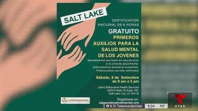 Ofrecen curso gratuito en Utah para ayudar a jóvenes en momentos de crisis y salud mental