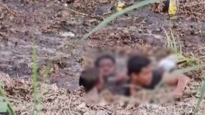 Tragedia en video: migrantes mueren ahogados al quedar atrapados en el lodo en la frontera