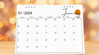 Foto de un calendario del 2024.