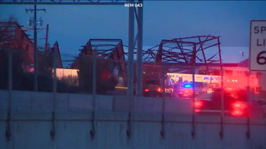 Idaho structure following collapse.