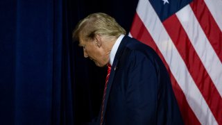 El expresidente Donald Trump en un evento de campaña en Georgia.