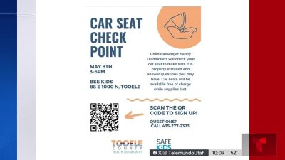 Policía de Tooele realiza jornada de revisión de sillas de autos para niños