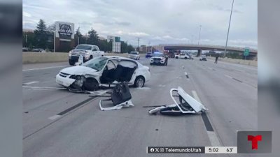 Conductor muere en aparatoso accidente en la I-15