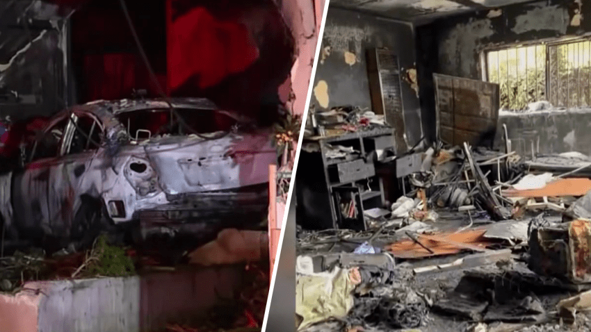 A South Los Angeles family is looking for a home after a fire that began with a pursuit crash quickly spread to their apartment Saturday May 25, 2024.