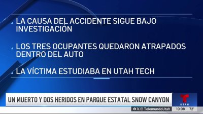 Un muerto y dos heridos en el Parque Estatal Snow Canyon