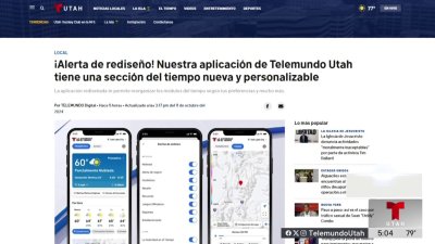 Telemundo Utah cuenta con nuevo diseño en la sección del tiempo