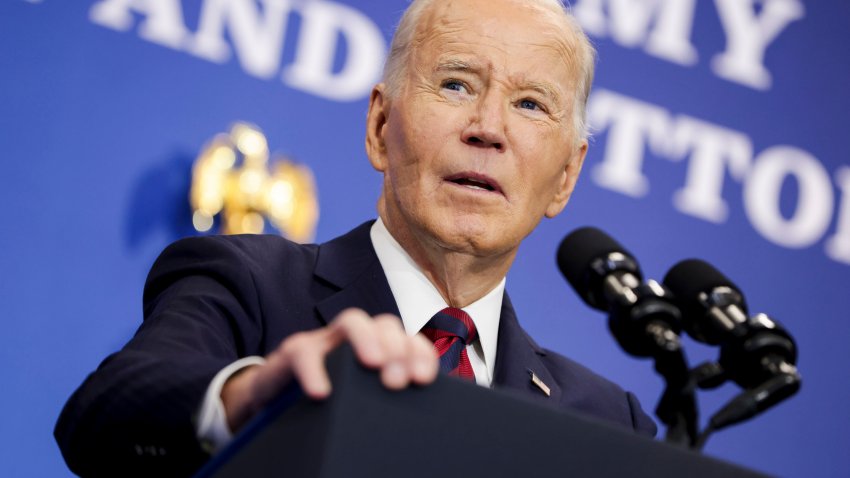 El presidente de EEUU, Joe Biden, en el Brookings Institution de Washington, DC,, el martes 10 de diciembre de 2024. Biden afirmó que subir los aranceles sería un “gran error” al hablar de su política económica. Fotógrafo: Samuel Corum/Sipa/Bloomberg vía Getty Images