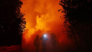 Fotografía correspondiente al incendio en Palisades, en el sur de California, en enero del 2024.