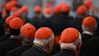 ROME, ITALY – APRIL 27: Cardinals pay tribute to the late Pope Francis during a vespers service at Santa Maria Maggiore Basilica on April 27, 2025 in Rome, Italy. Funeral rites for the late Pope Francis are held for nine days after his burial as he is mourned and celebrated by the faithful. During this time, the Vatican prepares for the process to elect a new Pope, known as the Conclave, which must begin within 15 to 20 days of the Pope’s death. (Photo by Eric Vandeville Vatican Pool – Corbis/Getty Images)