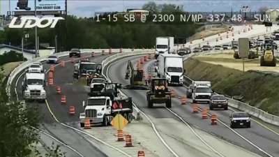 Reabren parcialmente la I-15 en dirección sur a la altura de Roy