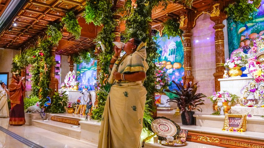 Una celebración en un templo de Krishna (foto de archivo).
