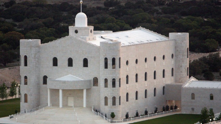 ELDORADO, TX – APRIL 8:  (TABLOIDS OUT; UTAH MEDIA-SOME RESTRICTIONS APPLY)  An aerial view of the Yearning for Zion (YFZ) compound owned by the Fundamentalist Church of Jesus Christ of Latter Day Saints April 8, 2008 in Eldorado, Texas. Some 416 children were removed from the polygamous sect’s West Texas ranch by officials last week after allegations of abuse were reported. The children were placed in temporary custody of the state.  (Photo by Mike Terry/Deseret Morning News/Getty Images)