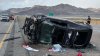Vehículo vuelca en la Interestatal 80 en Wendover